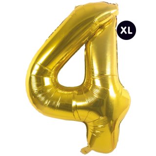 Folienballon 4, GOLD, ca. 86cm
