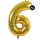 Folienballon 6, GOLD, ca. 86cm