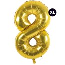 Folienballon 8, GOLD, ca. 86cm