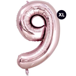 Folienballon 9, ROSA, ca. 86cm