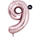 Folienballon 9, ROSA, ca. 86cm