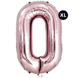 Folienballon 0, ROSA, ca. 86cm