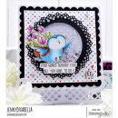 Stamping Bella, Rubber Stamp, BIRDIE WITH A MESSAGE
