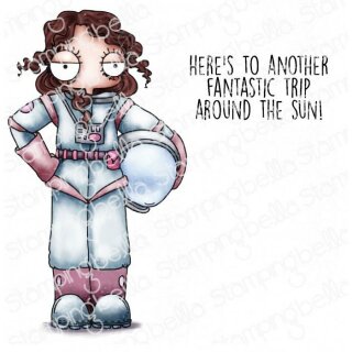 Stamping Bella, Rubber Stamp, ODDBALL GIRL ASTRONAUT
