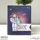 Stamping Bella, Rubber Stamp, ODDBALL GIRL ASTRONAUT