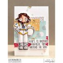 Stamping Bella, Rubber Stamp, ODDBALL GIRL ASTRONAUT