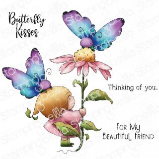 Stamping Bella, Rubber Stamp, BUNDLE GIRL WITH BUTTERFLIES