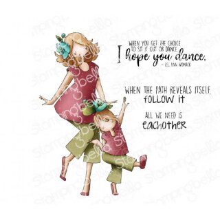 Stamping Bella, Rubber Stamp, CURVY GIRL STRUTTING