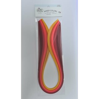 Quilled Creations, Paper Stripes, Warm Colors Quilling Paper 1/8" (3mm)