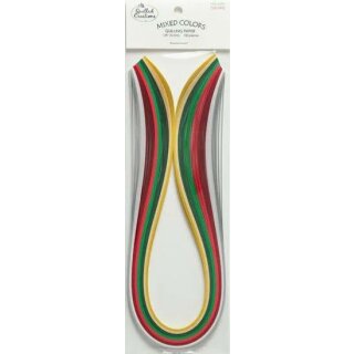 Quilled Creations, Paper Stripes, Holiday Colors Quilling Paper 1/8" (3mm)