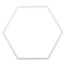 Metallhexagon, ø 20 cm / 3 mm, weiß