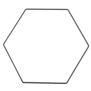Metallhexagon, ø 35 cm / 3 mm, schwarz