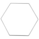 Metallhexagon, ø 20 cm / 3 mm, silber