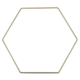 Metallhexagon, ø 20 cm / 3 mm, gold