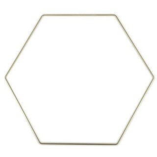 Metallhexagon, ø 25 cm / 3 mm, gold