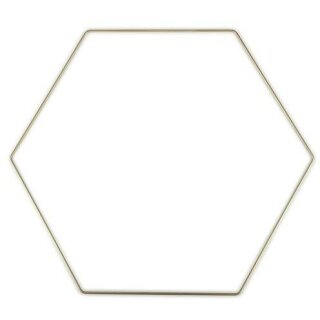 Metallhexagon, ø 30 cm / 3 mm, gold