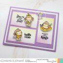 Mama Elephant, clear stamp, Tag size Greetings