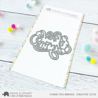 Mama Elephant, Creative Cuts/ Stanzschablone, Thank you wishes