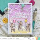 Mama Elephant, clear stamp, Wishes Enclosed