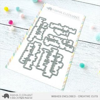 Mama Elephant, Creative Cuts/ Stanzschablone, Wishes Enclosed
