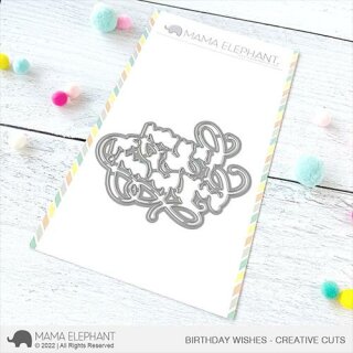 Mama Elephant, Creative Cuts/ Stanzschablone, Birthday Wishes