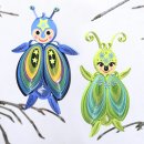 papier + ideen: Quilling Template, Large Quilling Ladybirds and Bugs