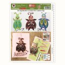 Quilling Template, Large Quilling Optimist Bugs