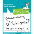 Lawn Fawn, clear stamp, croc my world