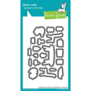 Lawn Fawn, lawn cuts/ Stanzschablone, just add glitter
