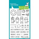 Lawn Fawn, clear stamp, pool party