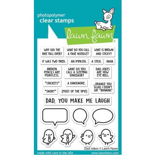 Lawn Fawn, clear stamp, dad jokes