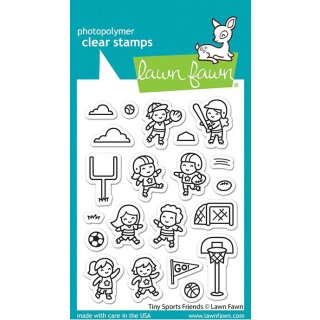Lawn Fawn, clear stamp, tiny sports friends