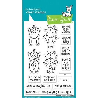 Lawn Fawn, clear stamp, dream big