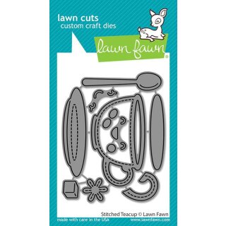 Lawn Fawn, lawn cuts/ Stanzschablone, stitched teacup