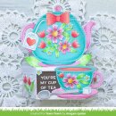 Lawn Fawn, lawn cuts/ Stanzschablone, stitched teacup