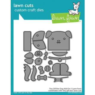 Lawn Fawn, lawn cuts/ Stanzschablone, tiny gift box dog...