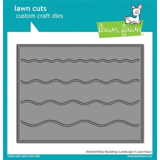 Lawn Fawn, lawn cuts/ Stanzschablone, stitched wavy...