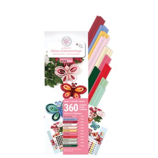 papier + ideen: kleine Schmetterlinge Quilling Kit