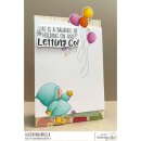 Stamping Bella, Rubber Stamp, BUNDLE GIRL WITH BALLOONS