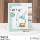 Stamping Bella, Rubber Stamp, GNOME WITH A SURFBOARD