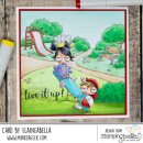 Stamping Bella, Rubber Stamp, MINI ODDBALLS ON A SEESAW