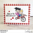 Stamping Bella, Rubber Stamp, MINI ODDBALLS ON A TRICYCLE
