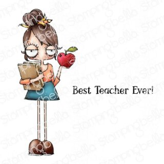 Stamping Bella, Rubber Stamp, ODDBALL GIRL TEACHER