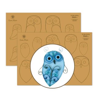 Quilling, On Edge Eulen Light Brown – Ausschneidebogen
