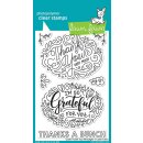 Lawn Fawn, clear stamp, giant thank you messages