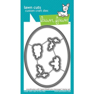Lawn Fawn, lawn cuts/ Stanzschablone, giant thank you messages