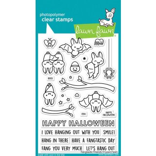 Lawn Fawn, clear stamp, fangtastic friends