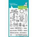 Lawn Fawn, clear stamp, beachy christmas
