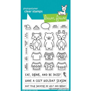 Lawn Fawn, clear stamp, ugly and bright