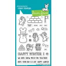 Lawn Fawn, clear stamp, snowball fight